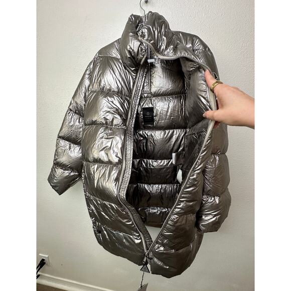 NWT Moncler x Rick Owens Cyclopic Down Puffer Jacket Silver Women Size 1 - Picture 2 of 16